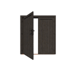 Dubbele deur Zwart Dicht