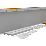 Flexline Borderrand Cortenstaal 24cm lengte 216cm incl. 5 grondnagels en verbindingsset
