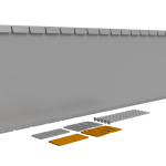 Flexline Borderrand Cortenstaal 40cm lengte 216cm incl. 5 grondnagels en verbindingsset