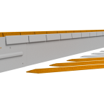Flexline Borderrand Cortenstaal 10cm lengte 220cm incl. 3 grondpennen en verbindingsplaat