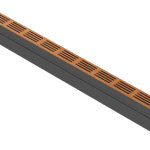 ACO Hexa Slim-Line Cortenstaal 100cm
