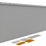 Flexline Borderrand Cortenstaal 56cm lengte 216cm incl. 5 grondnagels en verbindingsset