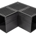 RSSD afvoergoot hoek 10x10 cm Zwart-Aluminium