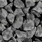 Basalt brokjes zwart 56-75 mm