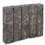 Palissade Vietnamese basalt, zwart, 75x12x12 cm gekloofd