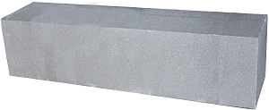 Palissade block wave 60x15x15cm grijs
