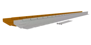 Flexline Borderrand Cortenstaal 7,5cm lengte 220cm incl. 3 grondpennen en verbindingsplaat