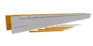 Flexline Borderrand Cortenstaal 15cm lengte 220cm incl. 3 grondpennen en verbindingsplaat