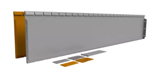 Flexline Borderrand Cortenstaal 40cm lengte 216cm incl. 5 grondnagels en verbindingsset