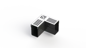 Stardrain Lijngoot Hoek 90 graden  Grijs / Aluminium