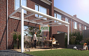 Standaard goot 406x350 wit vierkante sierlijst gelaagd glas
