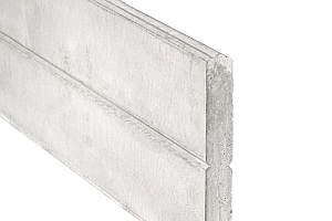 Berton©-motiefplaat smal wit/grijs H26 x D4,8 x L184 cm blokhutprofiel