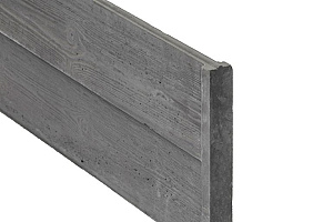 Berton©-motiefplaat smal antraciet H26 x D4,8 x L184 cm rabat-houtmotief