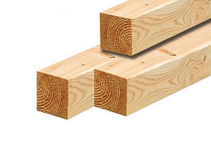 Douglas paal geschaafd, gedroogd 4vk 19,0 x 19,0 x 400 cm