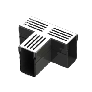 Stardrain Lijngoot T-stuk Grijs / Aluminium t.b.v. goot 100x6,5x10cm
