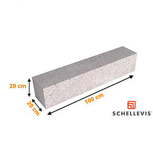 Schellevis Oudhollands Stapelement 100x20x20 Grijs