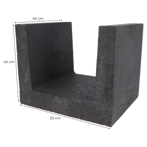 U-element 40x50x40 Antraciet