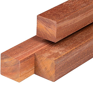 Hardhout paal 6,5 x 6,5 x 400 cm glad geschaafd, ongepunt - duurzaamheidsklasse 1