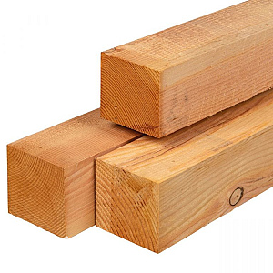 Douglas paal ongedroogd, fijnbezaagd 12,0 x 12,0 x 250 cm