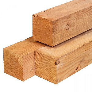 Douglas paal ongedroogd, fijnbezaagd 15,0 x 15,0 x 250 cm