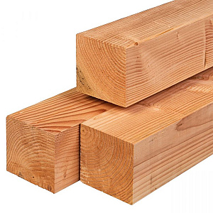 Douglas paal gedroogd, geschaafd 4rh 14,0 x 14,0 x 500 cm