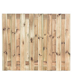 Tuinscherm grenen groen geïmpregneerd, 17-planks (15 + 2) Coevorden 150 x 180 cm