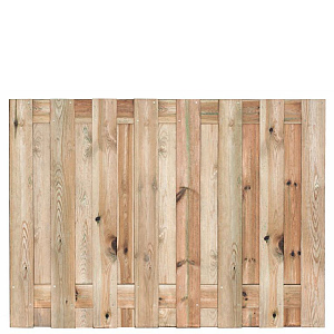 Tuinscherm grenen groen geïmpregneerd, 17-planks (15 + 2) Coevorden 130 x 180 cm