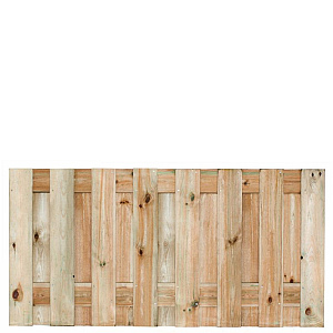 Tuinscherm grenen groen geïmpregneerd, 17-planks (15 + 2) Coevorden 90 x 180 cm
