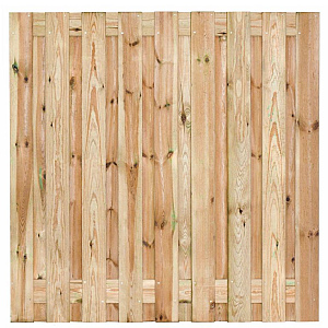 Tuinscherm grenen groen geïmpregneerd, 19-planks (17 + 2) Vasse 180 x 180 cm