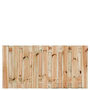 Tuinscherm grenen groen geïmpregneerd, 19-planks (17 + 2) Vasse 90 x 180 cm