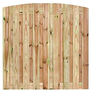 Tuinscherm grenen groen geïmpregneerd, 19-planks (17 + 2) Vasse 180 x 180 cm toog