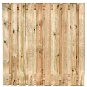 Tuinscherm grenen groen geïmpregneerd, 21-planks (19 + 2) Enschede 180 x 180 cm