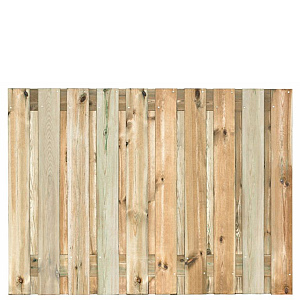 Tuinscherm grenen groen geïmpregneerd, 21-planks (19 + 2) Enschede 130 x 180 cm