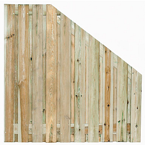 Tuinscherm grenen groen geïmpregneerd, 21-planks (19 + 2) Enschede 180/90 x 180 cm verloop