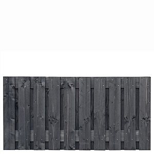 Tuinscherm Douglas zwart geïmpregneerd, 21-planks (19 + 2) Marlies 90 x 180 cm