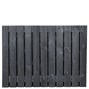 Tuinscherm grenen zwart gespoten, 21-planks (19 + 2) Stuttgart 130 x 180 cm