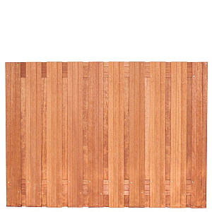 Tuinscherm hardhout kunstmatig gedroogd, 21-planks (19 + 2) Dronten 180 x 130 cm