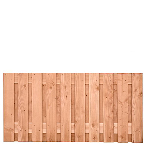 Tuinscherm Douglas, geschaafd, 21-planks (19 + 2) Zwarte Woud 90 x 180 cm