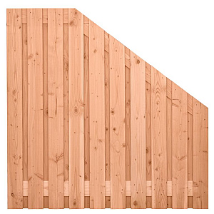 Tuinscherm Douglas, geschaafd, 21-planks (19 + 2) Zwarte Woud 180/90 x 180 cm verloop