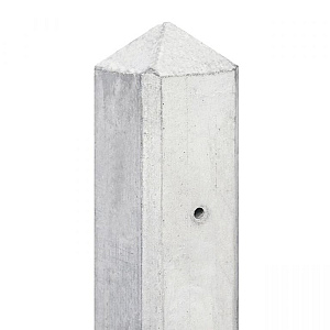 Berton©-paal Amstel LG wit/grijs, diamantkop 10 x 10 x 280 cm eindmodel