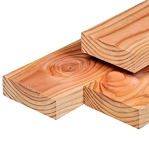 Douglas ligger gedroogd, geschaafd 4rh 6,5 x 24,0 x 600 cm