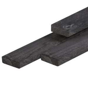 Douglas stachetteregel ongedroogd, fijnbezaagd, zwart geïmpregneerd 2,1 x 4,5 x 300 cm