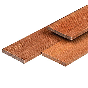 Hardhout timmerhout gedroogd, geschaafd met reliëf 1,2 x 9,0 x 180 cm