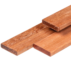 Hardhout timmerhout gedroogd, geschaafd 4rh 1,6 x 7,0 x 180 cm