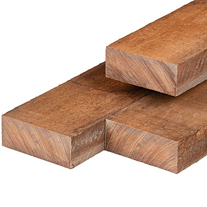 Hardhout bestekhout 5,0 x 10,0 x 250 cm fijnbezaagd - duurzaamheidsklasse 1