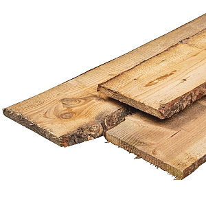 Douglas schaaldelen ongedroogd, onbehandeld +/- D1,8 x B15<20 x L360 cm