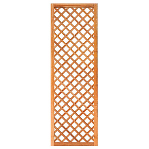 Trellis met lijst, diagonale lamellen hardhout kunstmatig gedroogd H180 x B60 cm