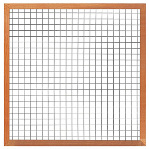 Gaaselement vuurverzinkt maaswijdte 7,5 x 7,5 cm met robuust kader hardhout 4,4 x 6,8 cm H180 x B180