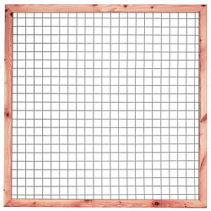 Gaaselement vuurverzinkt maaswijdte 7,5 x 7,5 cm met robuust kader Douglas 4,5 x 7,0 cm H180 x B180 