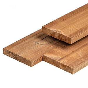 Thermoline thermisch gemodificeerd vuren vlonderplank 2,6 x 14,0 x 300 cm